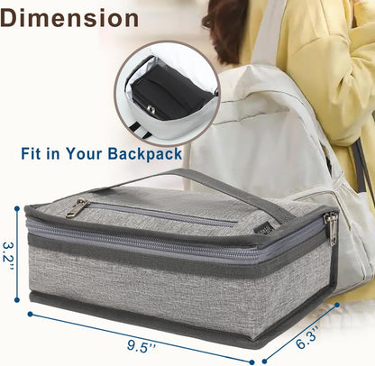 FlowFly Small Insulated Lunch box Portable Soft Bag Mini Cooler Thermal Meal Tote Kit with Handle for Work & School, Black