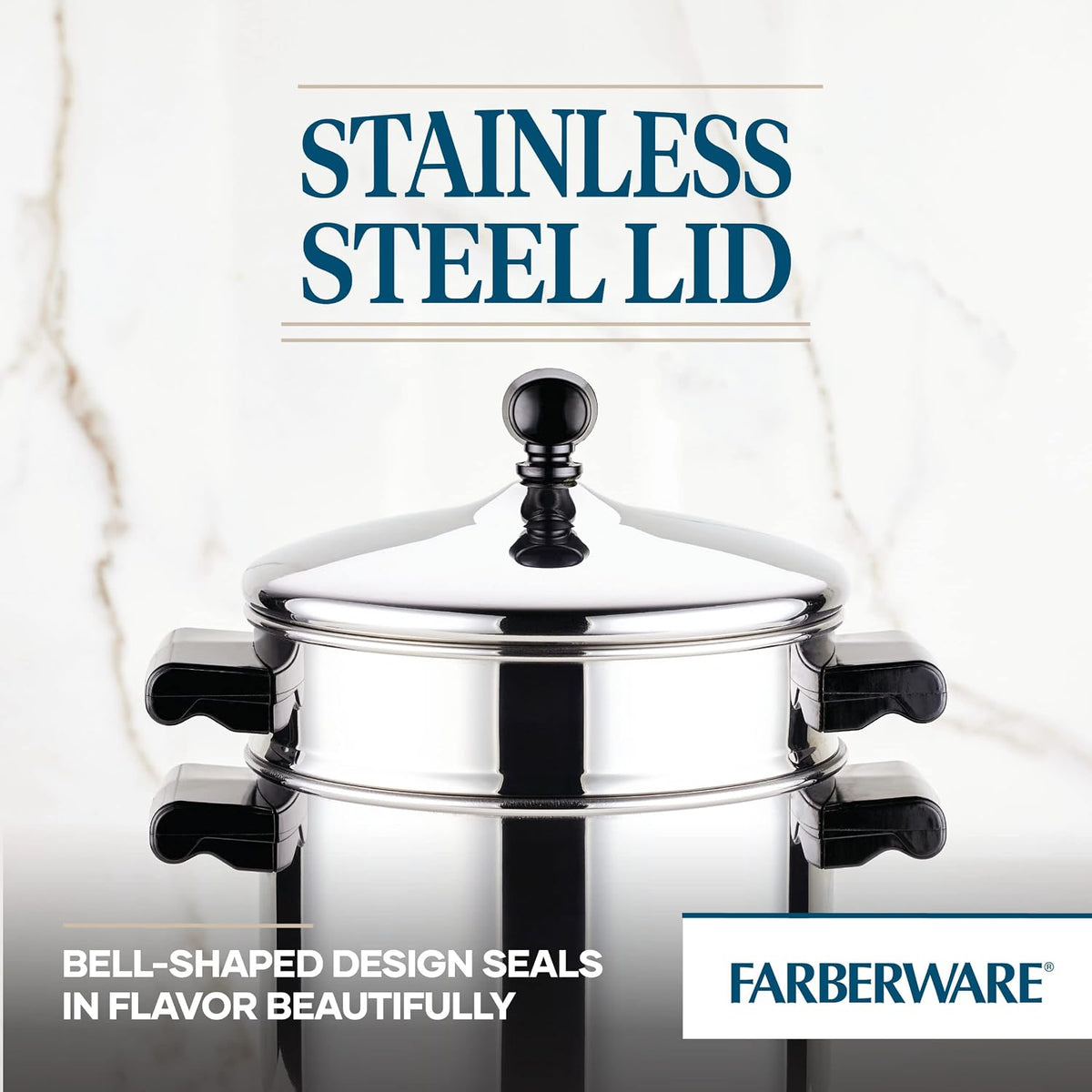 Farberware Classic Series Stack 'n' Steam Sauce Pot and Steamer, 3-Quart