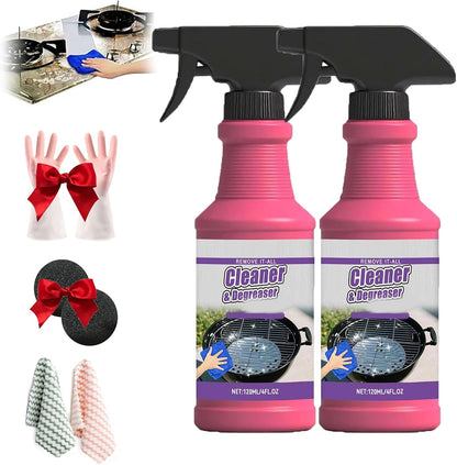 Cleaner and Degreaser Smoky Stains, 120ml BBQ Grill Cleaner, Grill Cleaning Spray for Kitchen, Multi Functional Grease Remover, All Purpose Oven Degreaser Clean for Grates and Smoker (2pcs)