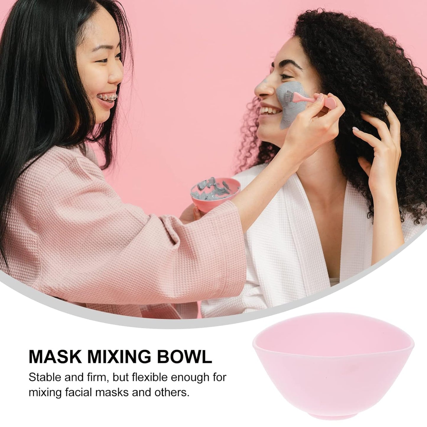 Silicone Mixing Bowl Set 8X5CM Odorless Anti-Drop Prep Bowl for Home Use for Facial Masks and Measuring Ingredients