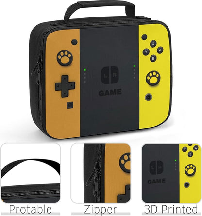 Game Lunch Bag for Boys Girls Gamer, Insulated Video Game Lunch Box for School Work Office Travel Picnic Hiking Beach, Waterproof Leakproof Portable Fits Most Bento Boxes
