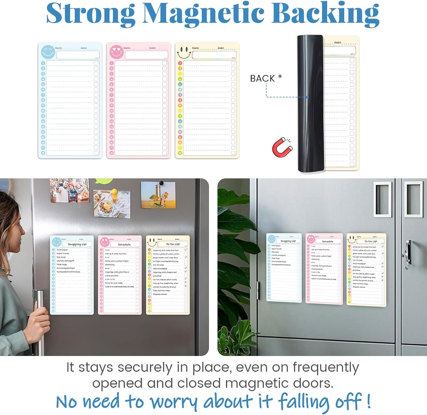 JJPRO Magnetic Monthly Calendar Whiteboard Set for Refrigerator-Monthly Planning Board, Weekly Menu Planner and to Do List for Fridge with 6 Markers-14.5" x11