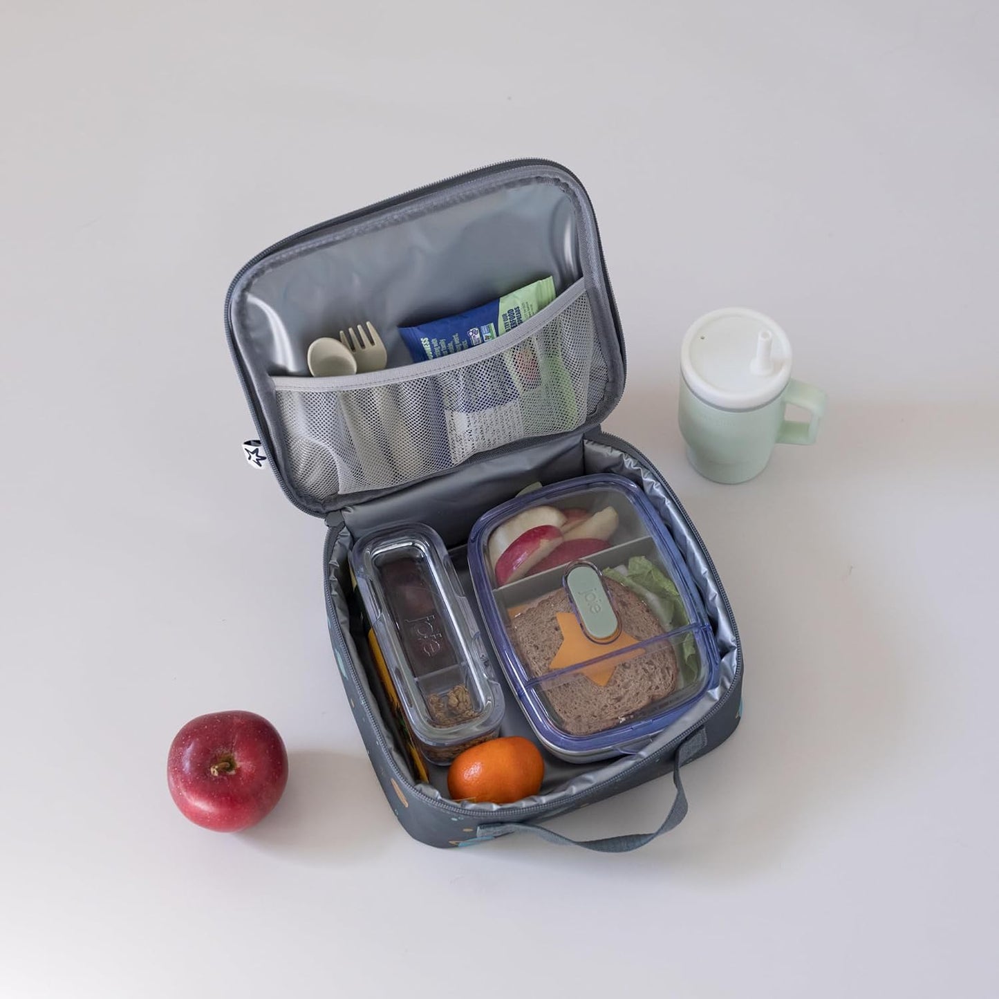 Tiny Twinkle Insulated Lunch Box for Girls and Boys | Durable and Reusable for School & Travel | Ages 3 and Up | Waterproof and Easy to Clean | PFAs and BPA Free（Boho Rainbow）