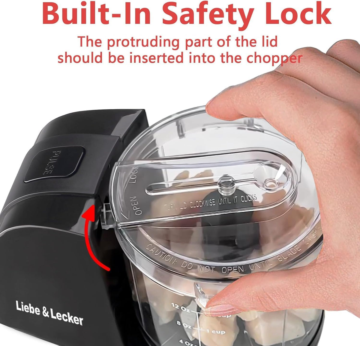 Liebe&Lecker Mini Food Processor 1.5 Cup Electric Food Chopper
