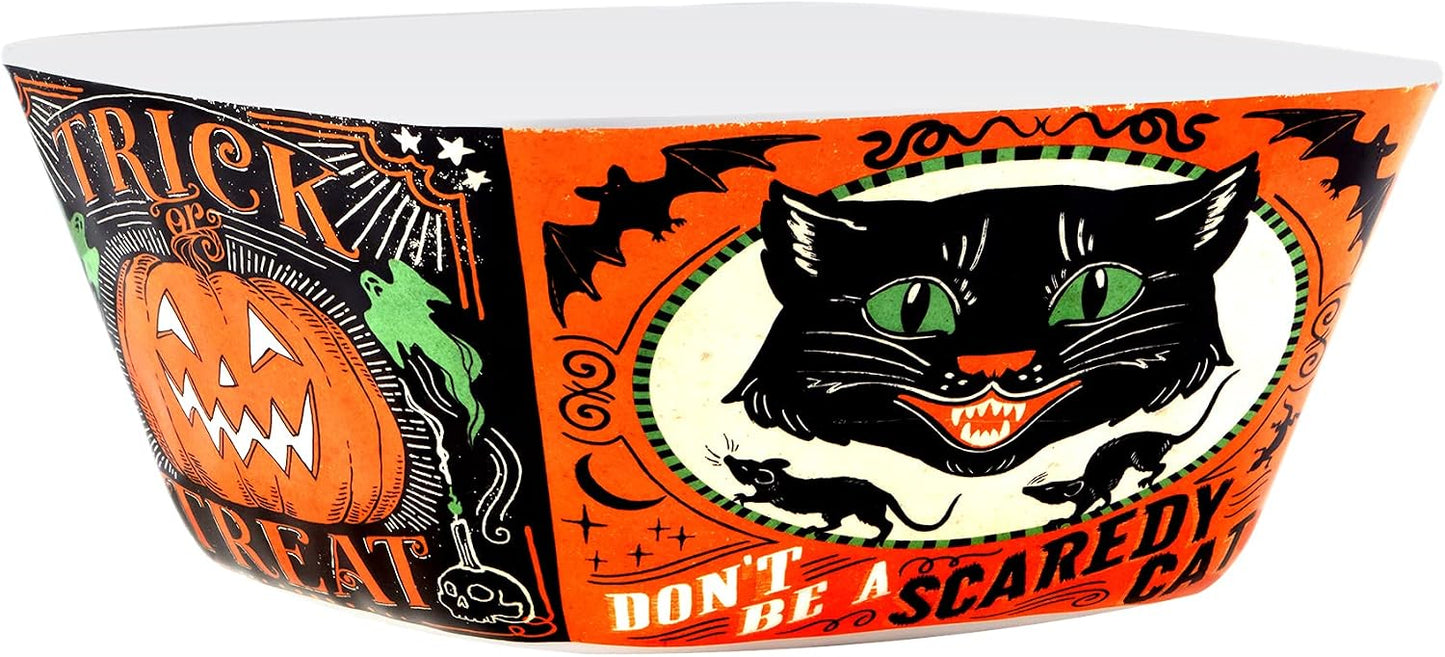 Certified International Scaredy Cat 3 pc. Melamine Hostess Serving Set, Multicolor, Large
