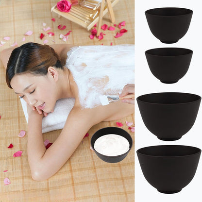 4 Piece Silicone Bowl, Silicone Mixing Bowl Set, Reusable Facial Bowls for Estheticians for Salon Spa or Home Beauty Tools (2 Large 2 Medium)