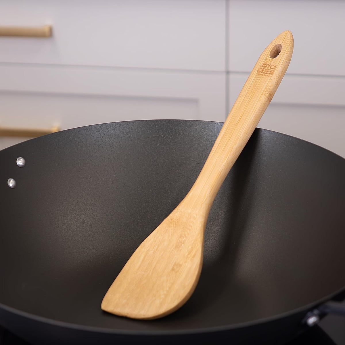 Joyce Chen Burnished Bamboo Wok Spatula, 15-Inch