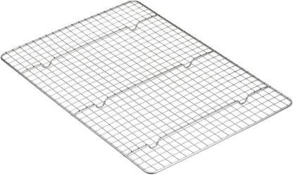 Amazon Basics Ceramic Nonstick Baking Sheets & Cooling Rack Set, Dishwasher Safe, Oven Safe, Half Sheet Size, Gray
