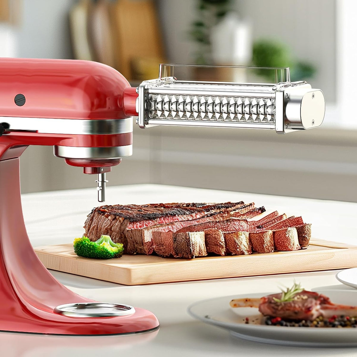 GVODE Meat Tenderizer Attachment for KitchenAid Stand Mixer, Steel Gears