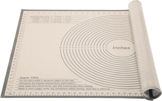 Silicone Pastry Mat 36x24 Inch Nonstick Baking Mat -Perfect for Dough, Pastry, Dough Rolling, Kneading Board, Pie Crust, Fondant, Pasta/Pizza, Kitchen Counter Mat