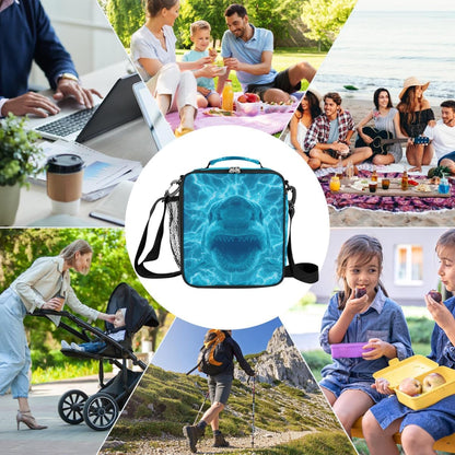 cfpolar Skull Skateboard Lunch Box for Boys Girls, Insulated Lunch Bags for Kids Reusable Mini Cooler Lunch Tote Lunchbox Thermal Meal Tote Kit with Shoulder Strap for Work School Picnic