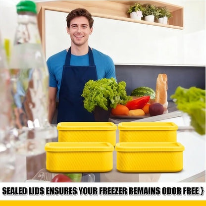 Nuogo 8 Pcs 6 Cup Silicone Freezer Trays with Lid Soup Containers Reusable Freezer Silicone Molds Rectangle Containers Ice Trays for Sauces Stews Curries, Lake Blue