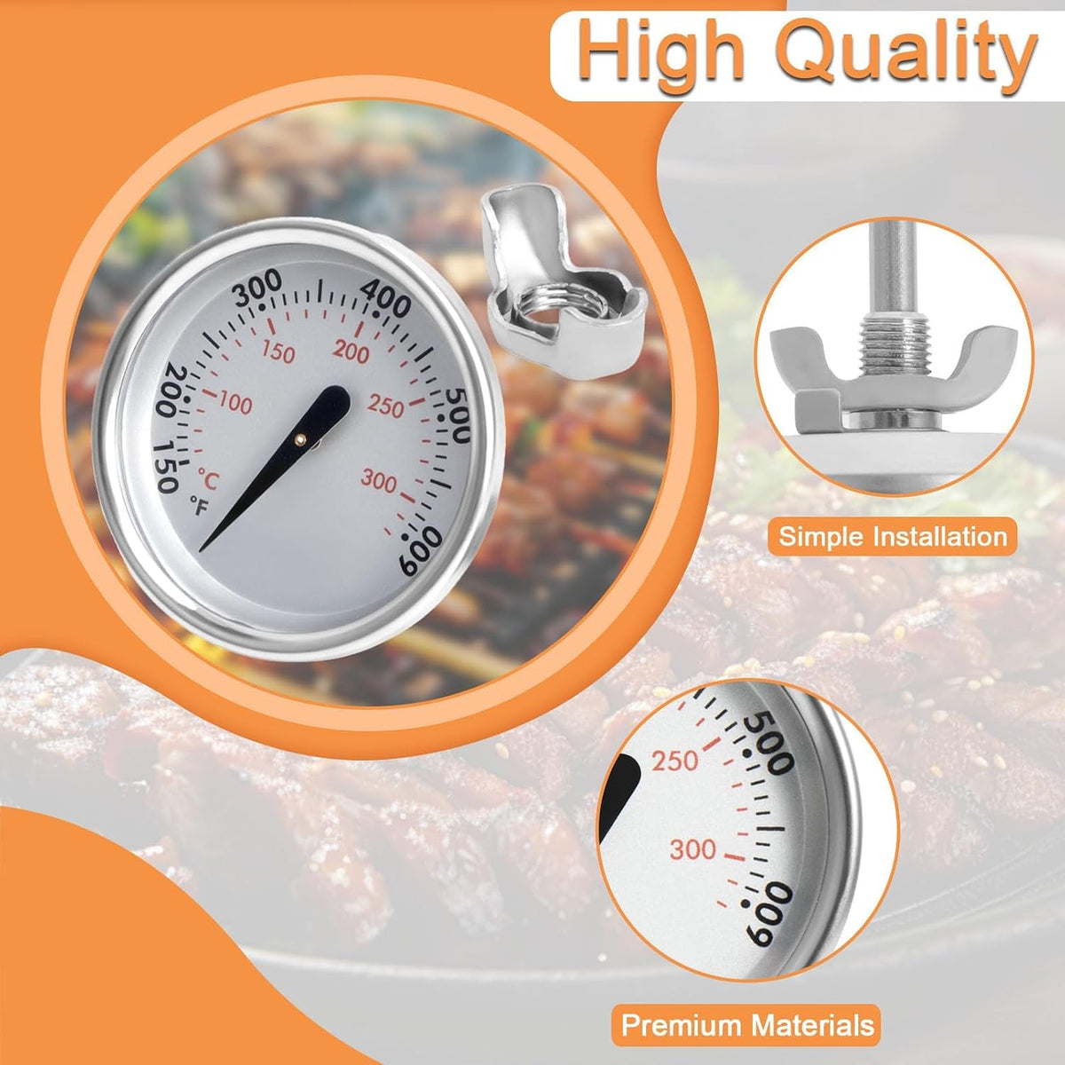 60540 Temperature Gauge for Weber GS4 Spirit II/I 200/300 SER & 22" Kettles