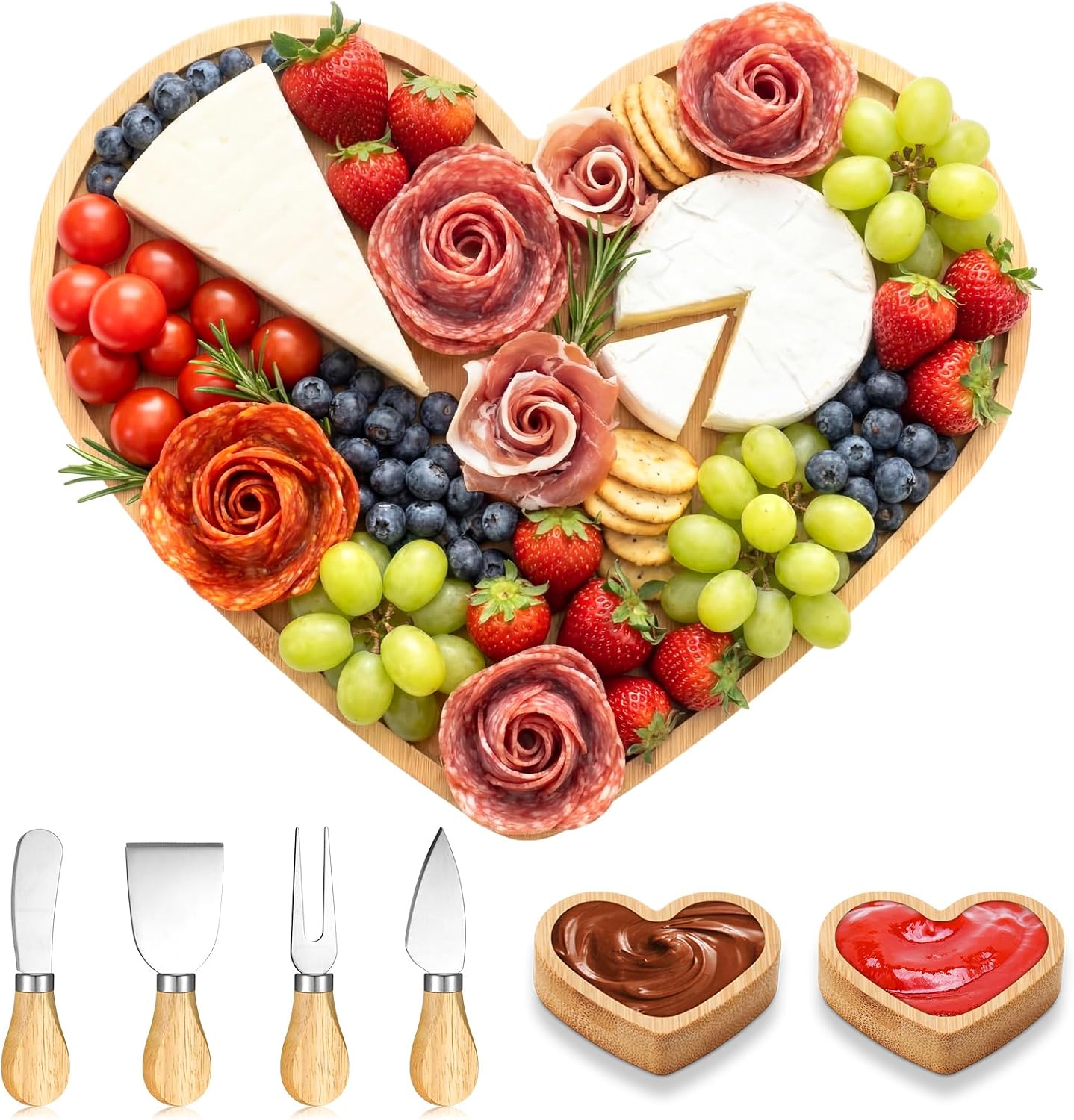Weysat Butterfly Charcuterie Boards Set Large Butterfly Platter and Knife Set Cheese Fruit Cracker Charcuterie Boards Serving Tray Platter Plate for Baby Christening Wedding Bridal Shower Decoration