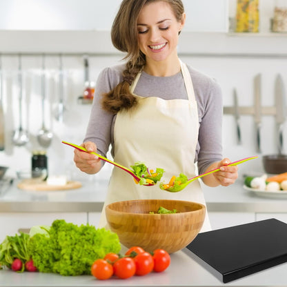 Alipis Acrylic Non-slip Cutting Board 43x28cm 3mm Black Kitchen Chopping Mat for Fruits Vegetables and Meat Food Preparation