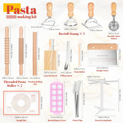 OHMU Pasta Making Kit, Pasta Tools for Homemade Noodles