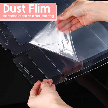 32 Pcs 6x6x5inch Clear Cake Box with Handles Transparent Bakery Boxes Mini Cupcake Carrier with Lid Plastic Gift Containers for Cake Chocolate Dessert Birthday Wedding Christmas Party Favors