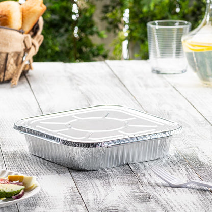 GUSTO [30 Count 9x13 Inch Aluminum Pans, Half Size Deep Steam Foil Pans - Table Pans for Baking, Cooking, Heating, Storing and Food Prepping - (Formerly Comfy Package)