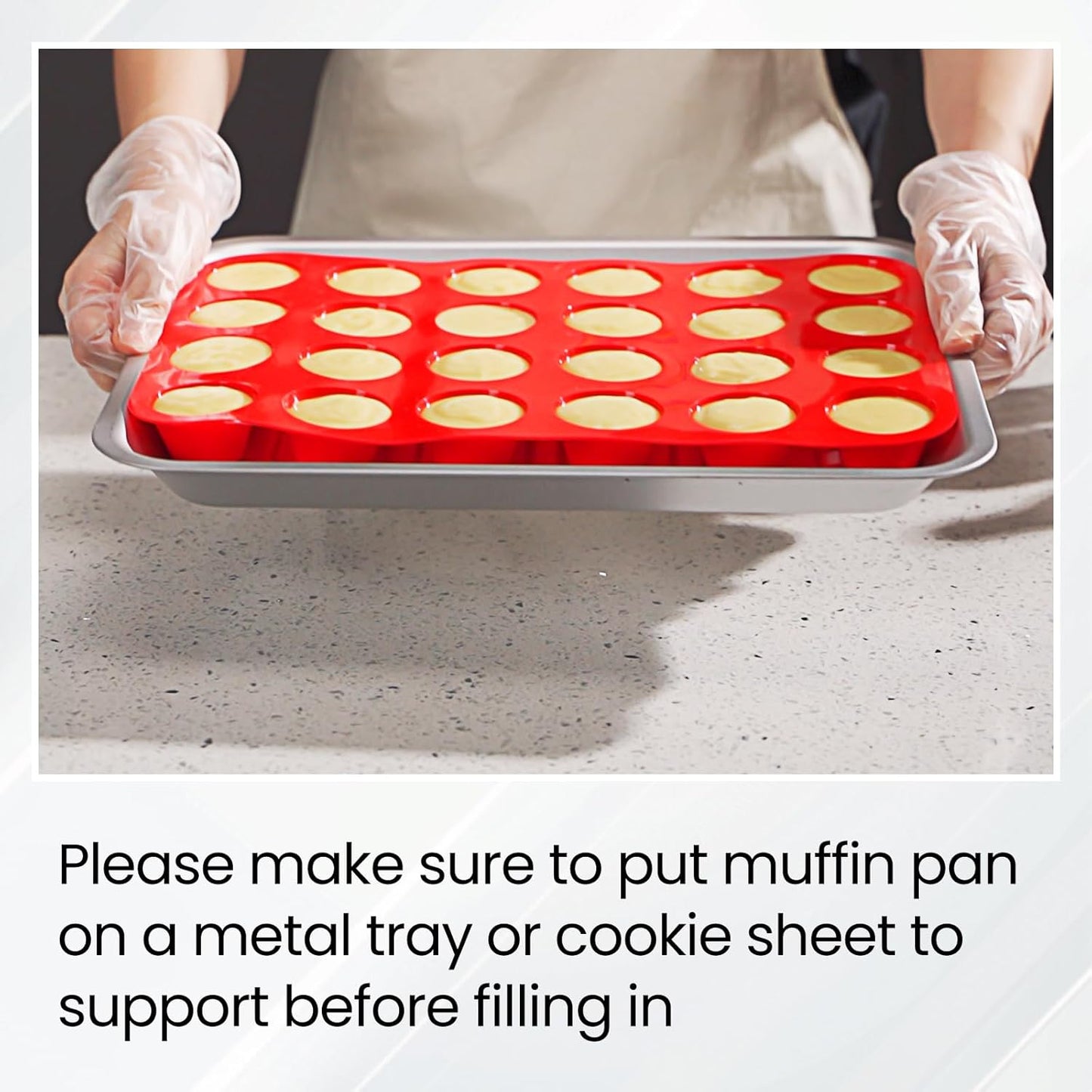 Redfly 2 Pack Silicone Muffin Pans for Baking & Cupcake Pan - 12 Cup Regular Size Silicone Molds, BPA Free Egg Bites Mold