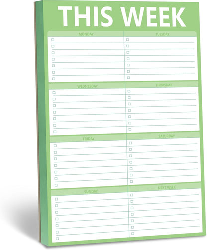 90 Pages Weekly Planner List Note Pad to Do List with Magnet Mountings for Fridge Locker (6" x 9")