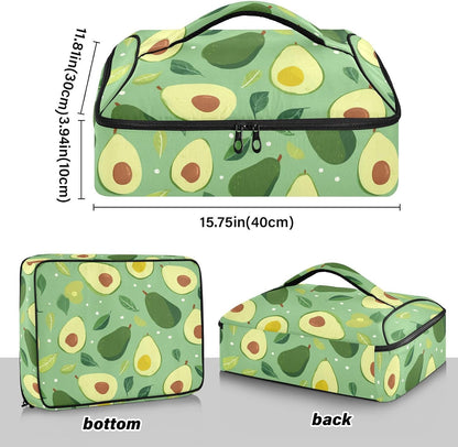 Casserole Carriers for Hot or Cold Food Reusable Casserole Dish Carrier Insulated Thermal Large Capacity Durable Perfect for Party Camping Family Gatherings Yellow Fish - Colors B