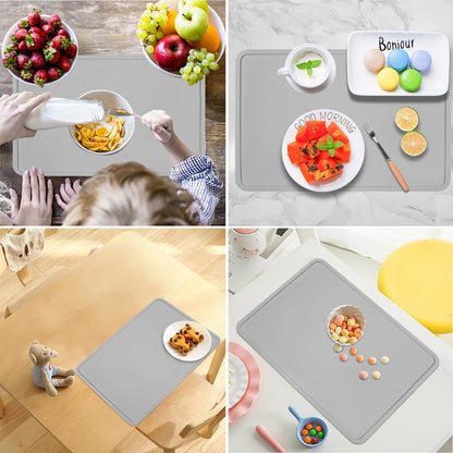 Extra Large Silicone Mats for Kitchen Counter, 27.6'' x 19.7'' Nonskid Silicone Placemats for Kids, Nonstick Purple Silicone Mat for Baking Crafts, Silicone Dab Mat Heat Resistant, 1Pack - Colors B