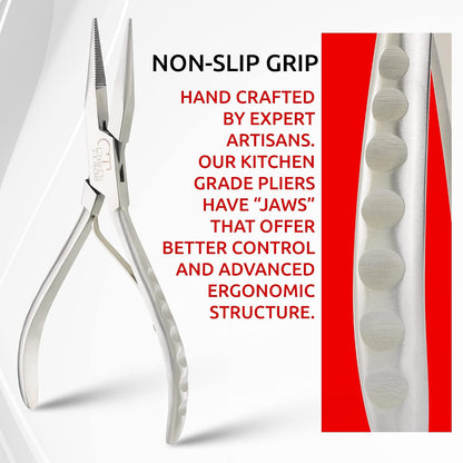 Fish Bone Pliers/Tweezers Stainless Steel Washable (plasma)