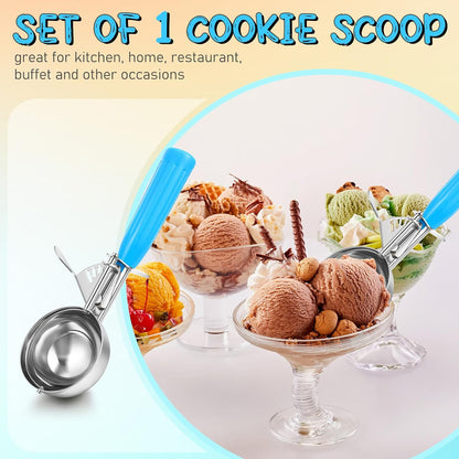 Reallnaive Ice Cream Scooper with Trigger, 4 oz, Gray
