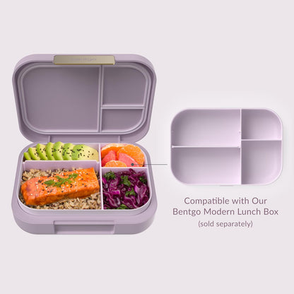 Bentgo® Modern Tray with Matte Lid - Reusable, BPA-Free, Meal Prep Containers for Adults with Removable Divider - 3 or 4 Compartments for Healthy Portioned Meals At Home & On the Go (Navy)
