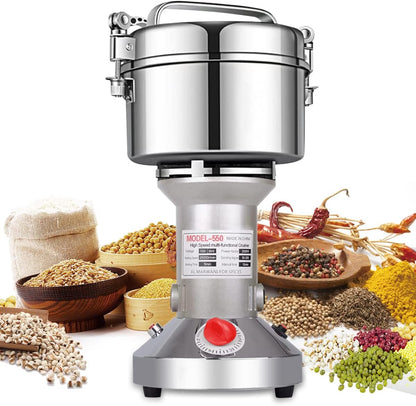 LEJIEYIN Electric herb Grinder 550g High Speed Electric Stainless Steel Spice Flour Mill Herb Grinder Powder Machine for Dry Food Grin