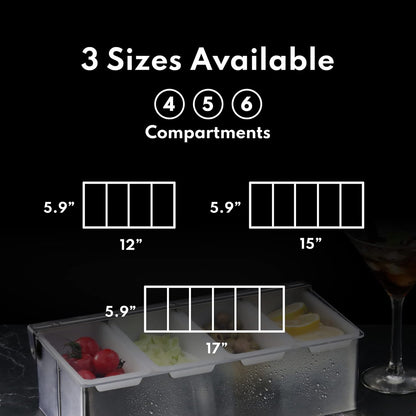 New Star Foodservice | Multi-Compartment Restaurant-Grade Condiment Dispensers (Silver, 3 Compartments)