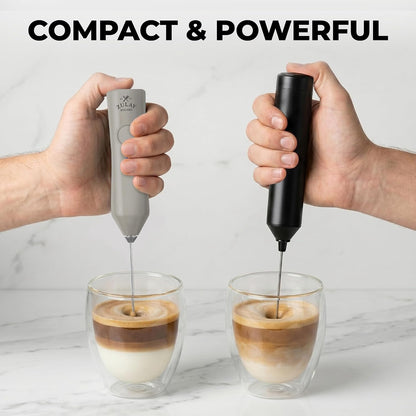 Zulay Kitchen Rechargeable Milk Frother Handheld - Frother Wand, Drink Mixer, Electric Whisk Frother, for Cappuccinos, Matcha & Protein Powder - Dynamic 3 Whisk, 3 Speed 500mAh Black - Colors B