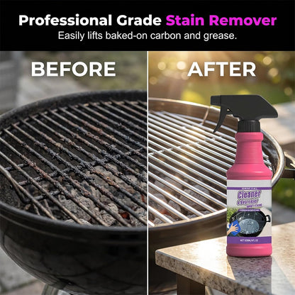 2026 Upgrade Fast Acting Heavy Duty Grill Degreaser Spray Set Multi Grill Cleaner Fast Clean Outdoor Solution for Grills Smoker BBQ Grates Oven Effortless Removes Grease Degreaser Smoky Stain (1PCS)