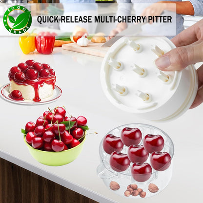 Cherry Pitter Tool,Cherry Pitter Cherry Stone Remover Tool for Making Cherry Jam Cherries Corer Pitter Tool，Cherry Pitter Olive Pitter with Space-Saving Lock Design, Black