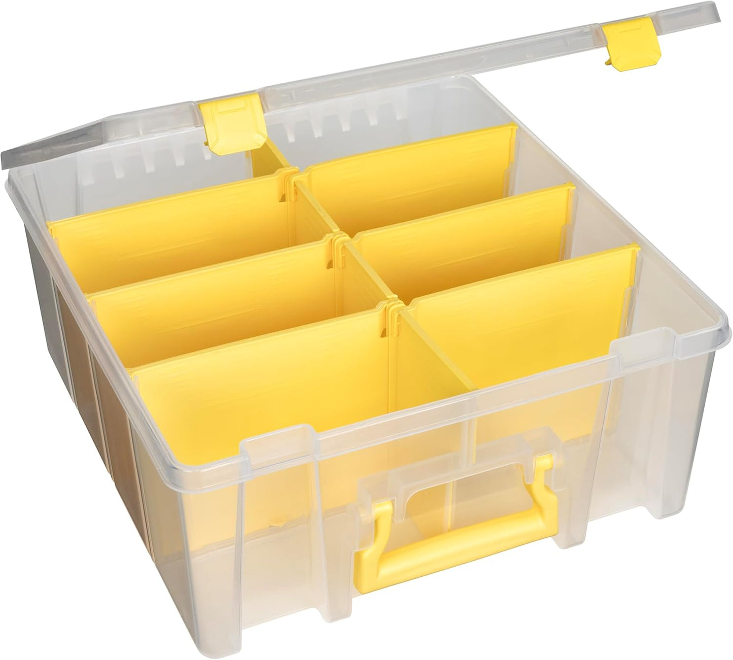 ArtBin 6990SO Super Satchel Double Deep Compartment Box - Art Storage with 8 Removable Compartments, Smart Closure for Craft Supplies (Gold - Pack of 1)