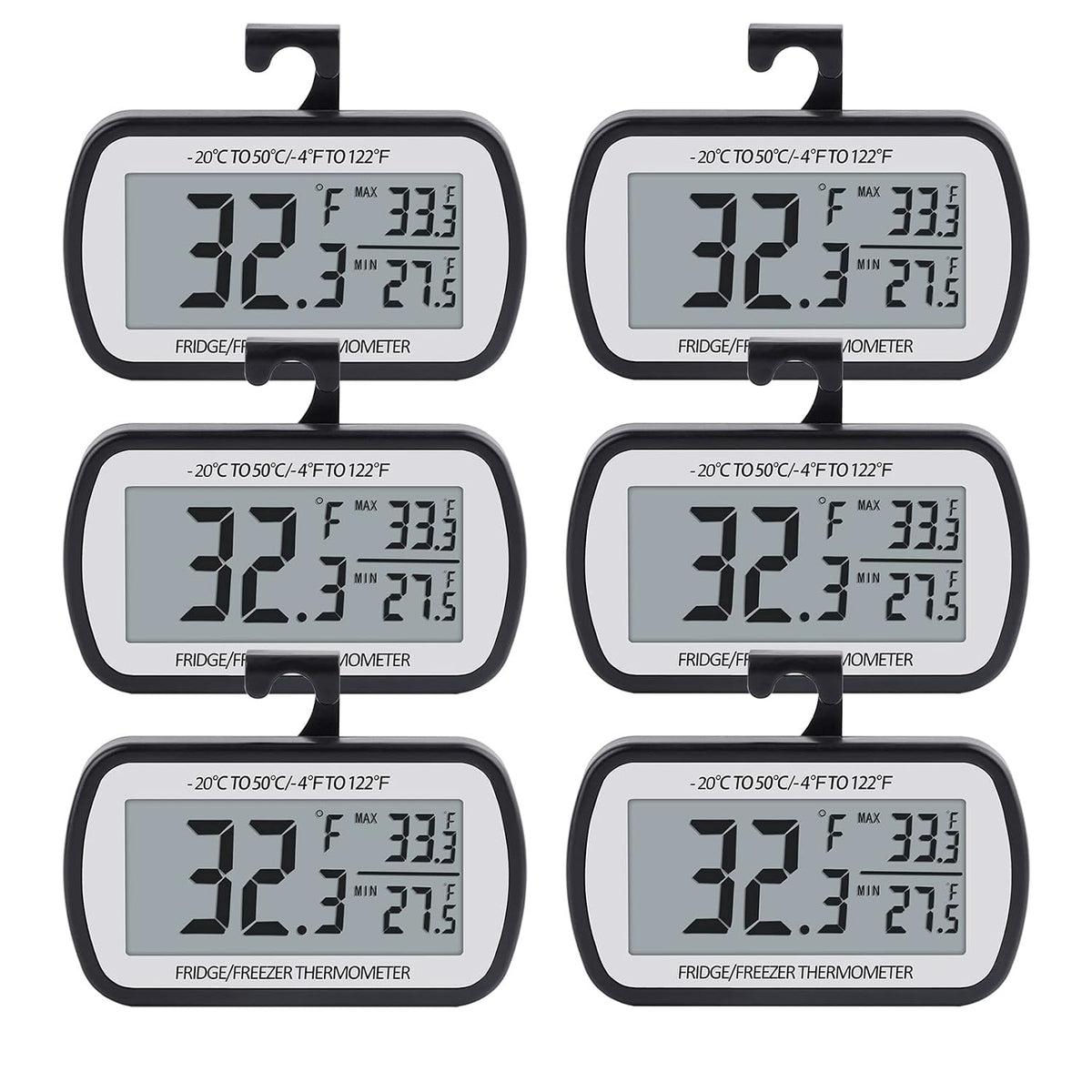 AEVETE Refrigerator Thermometer Digital Fridge Freezer Thermometer