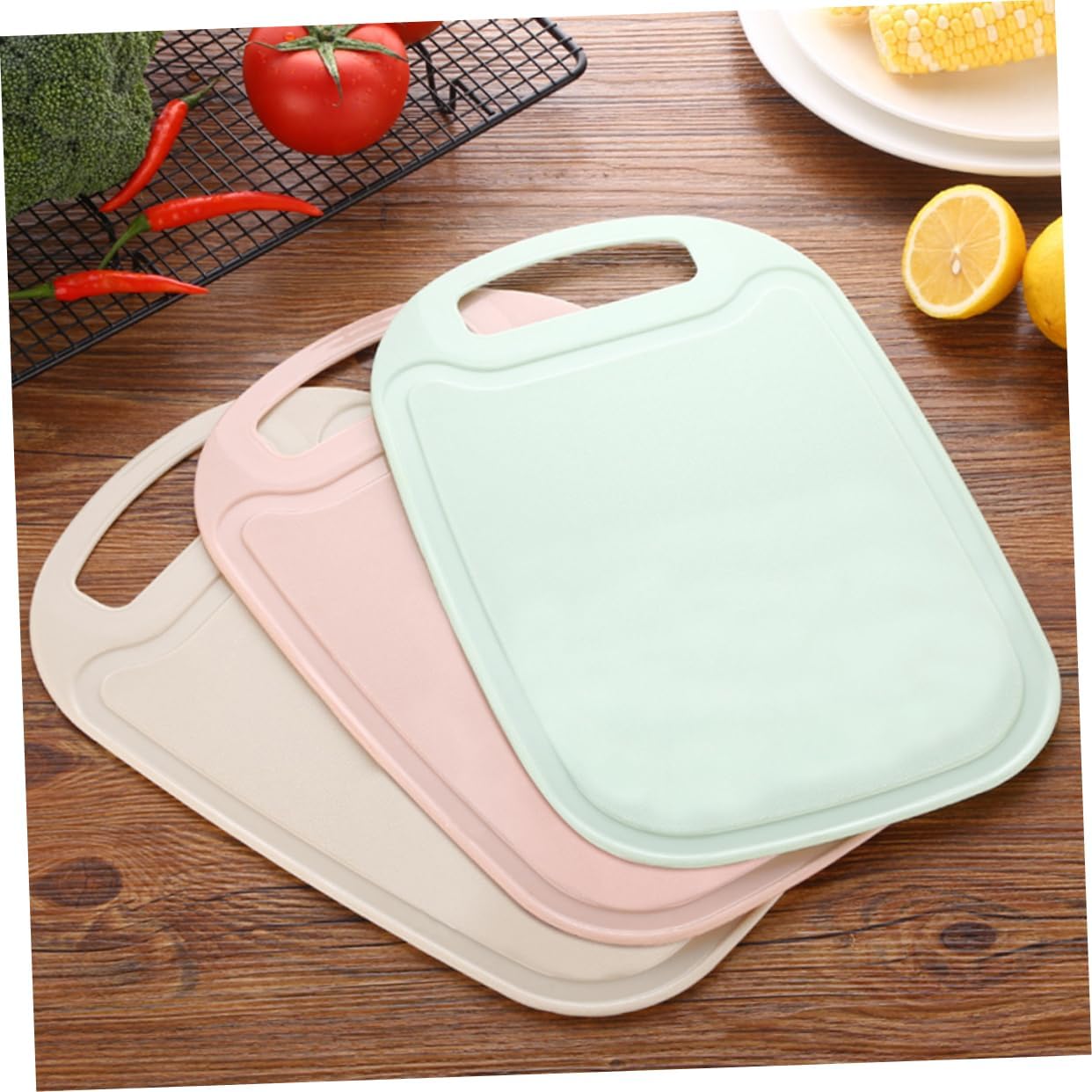 Table De Non-slip Cutting Mat Pp Plastic Safe for Kitchen with Hanging Hole