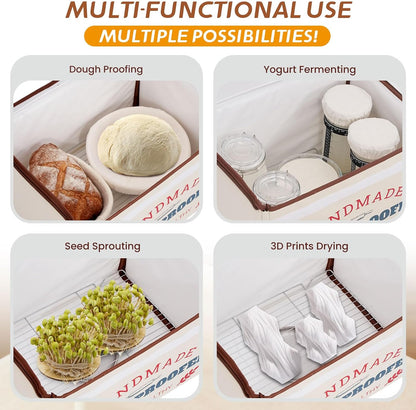 Extra Large Dough Proofing Box50-130°F, 3-Sided Heat 24HTimer