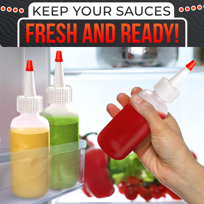 BURIUS Inverted Condiment Squeeze Bottles 16 oz for Sauces, Honey