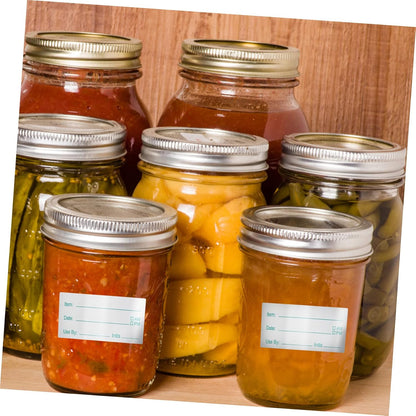 SHINEOFI 2rolls Food Storage Date Labels Removable Labels for Food Containers Kitchen Sticker to Write for Jars