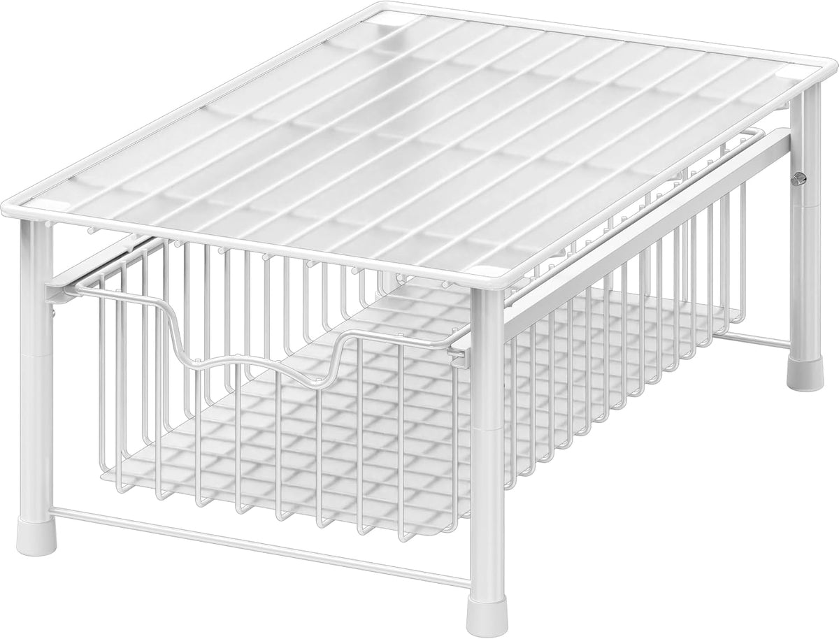 Simple Houseware Stackable Basket Drawer, Chrome