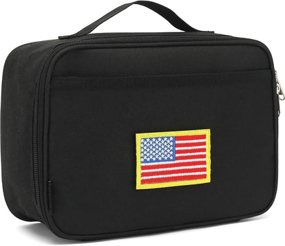 FlowFly Kids Lunch box Insulated Soft Bag Mini Cooler Back to School Thermal Meal Tote Kit for Girls, Boys, Black