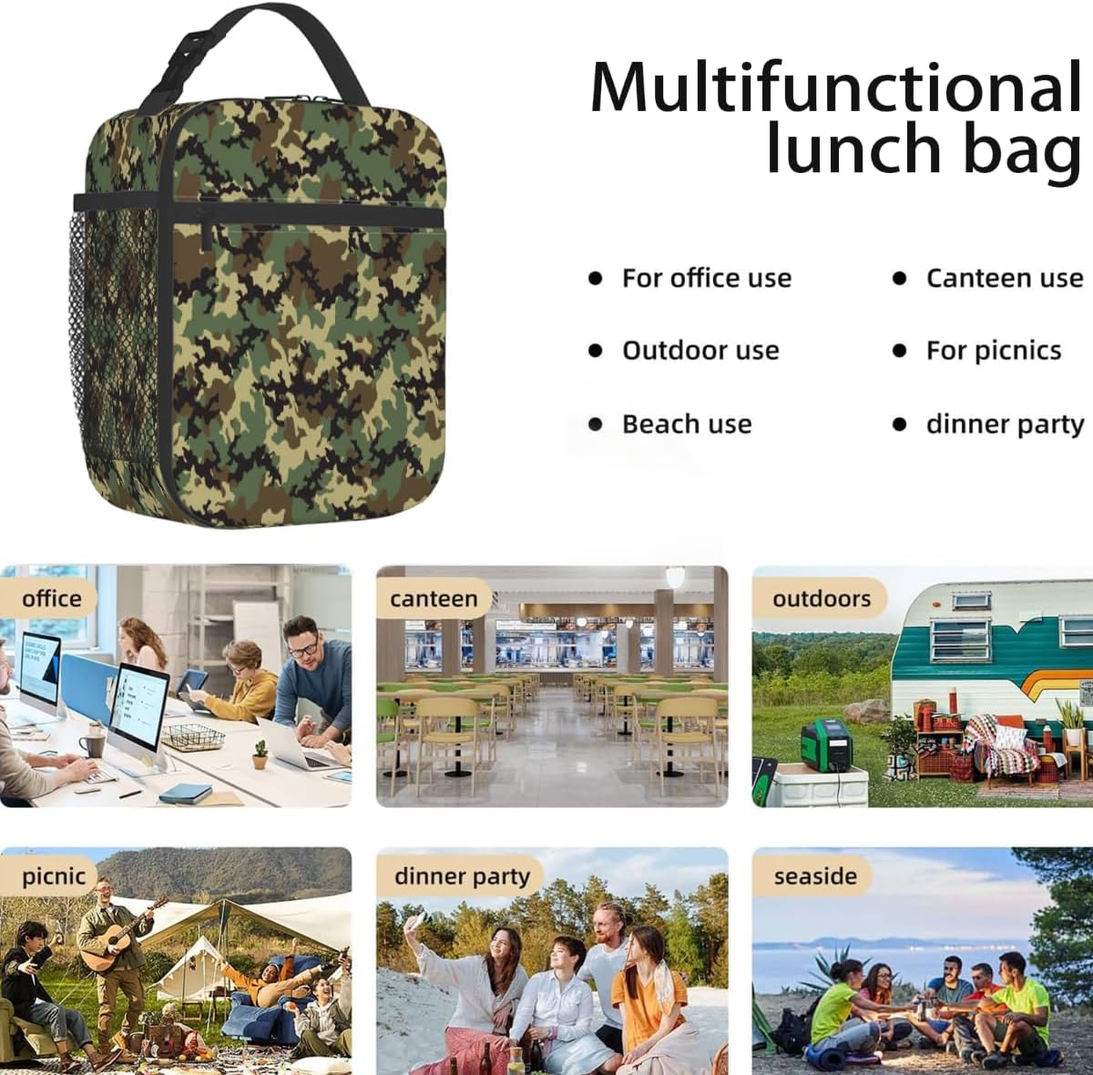 Rainbow Leopard Lunch Box Thermal Cooler Bento Tote Bags Portable Insulated Lunch Bag for Girls Teens, Kids Lunch Bags for School Beach Picnic Travel