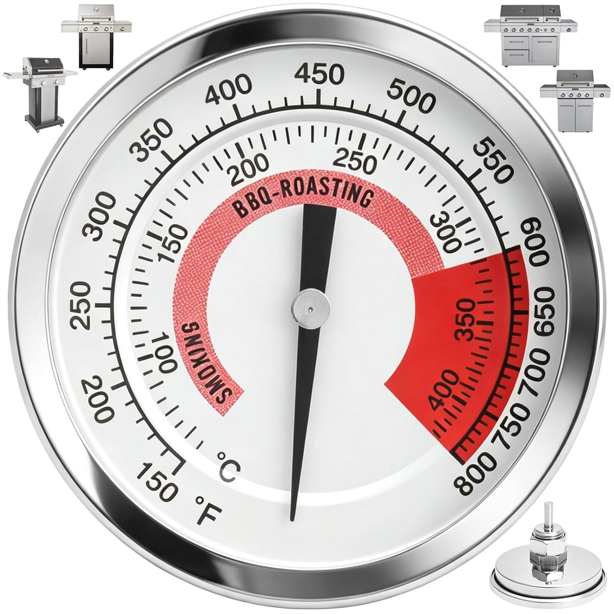 60540 Temperature Gauge for Weber GS4 Spirit II/I 200/300 SER & 22" Kettles