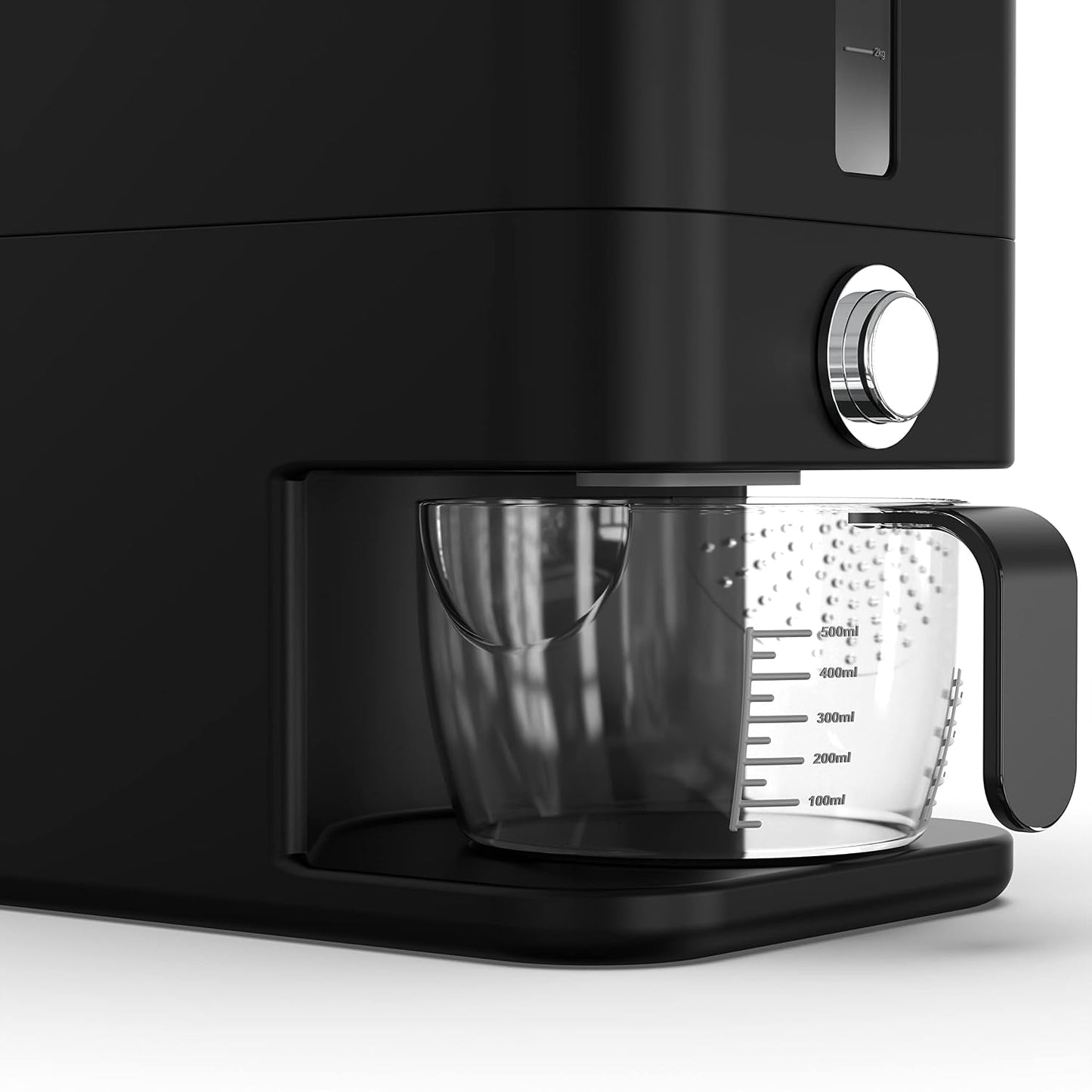 25lb Rice Dispenser - Air Tight Grain & Rice Container With Smart Quantity Dispense, Measuring Cup - NEW Black Design Grain Storage Container.