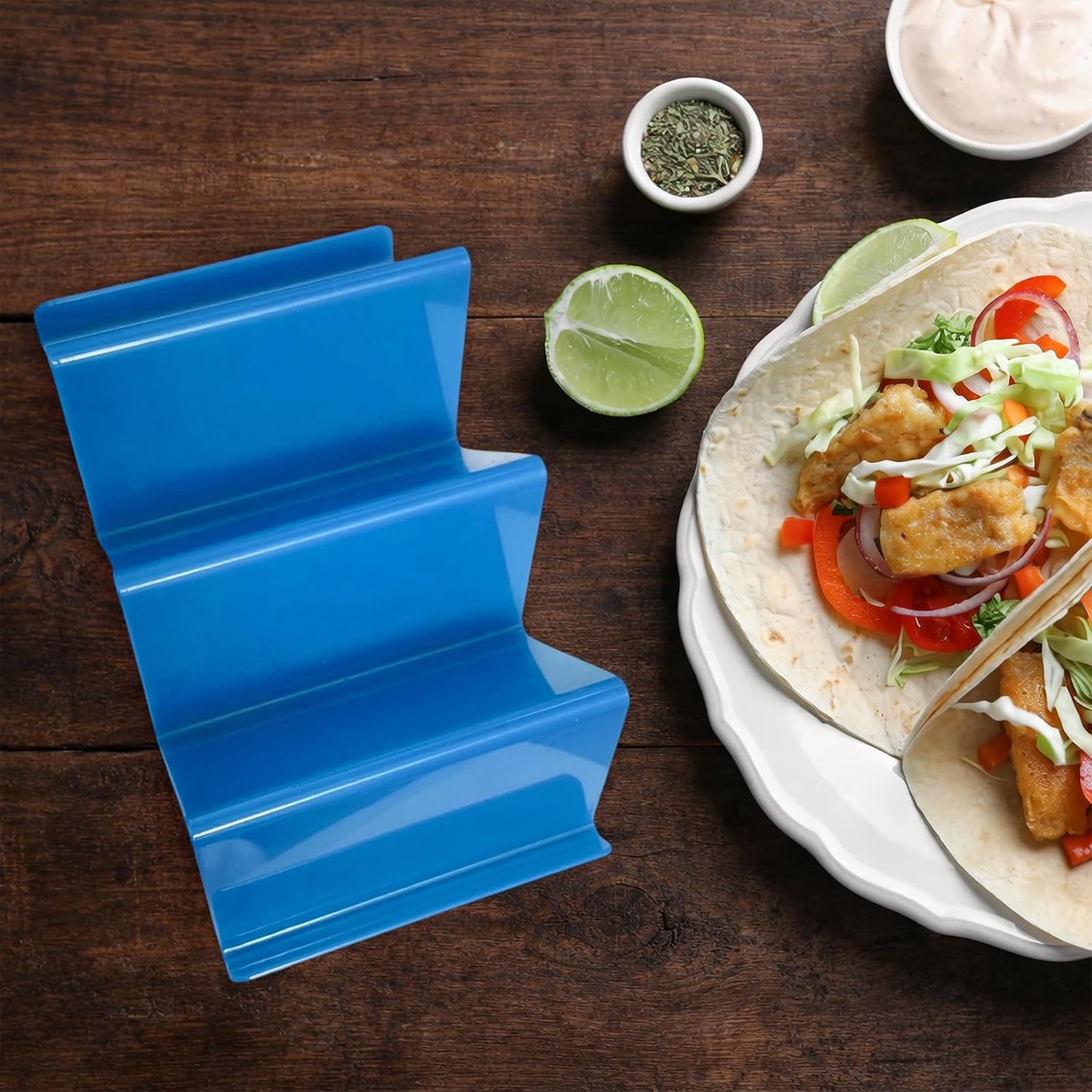 6 Pcs Taco Holder Stands Taco Tuesday Set, Holds Up to 3 Tacos, Premium PP Material Sturdy and Durable, Microwave or Dishwasher Top Rack (Yellow)
