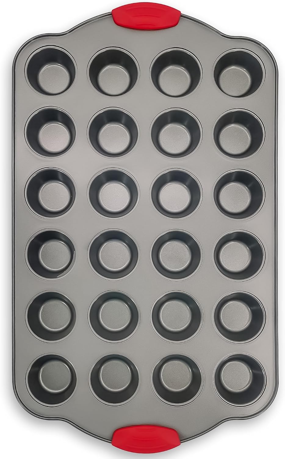 Boxiki Kitchen Non-Stick 12 Cup Silicone Muffin Pan with Steel Frame - BPA Free, Non-Toxic, Anti-Warp, Durable & Easy to Pop Silicone Muffin Tin - Perfect Cupcake Pan