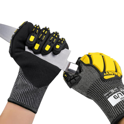 Safety Work Gloves Men Women, ANSI A6 Cut Resistant Gloves
