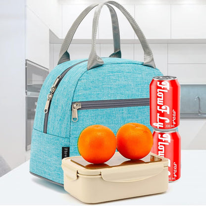 FlowFly Insulated Lunch Cooler Bag - Tote Bag Organizer for Women/Men, Black - Colors A