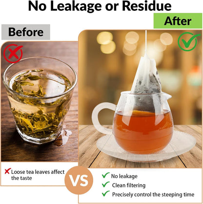 300 Pcs Disposable Empty Tea Bags for Loose Leaf Tea